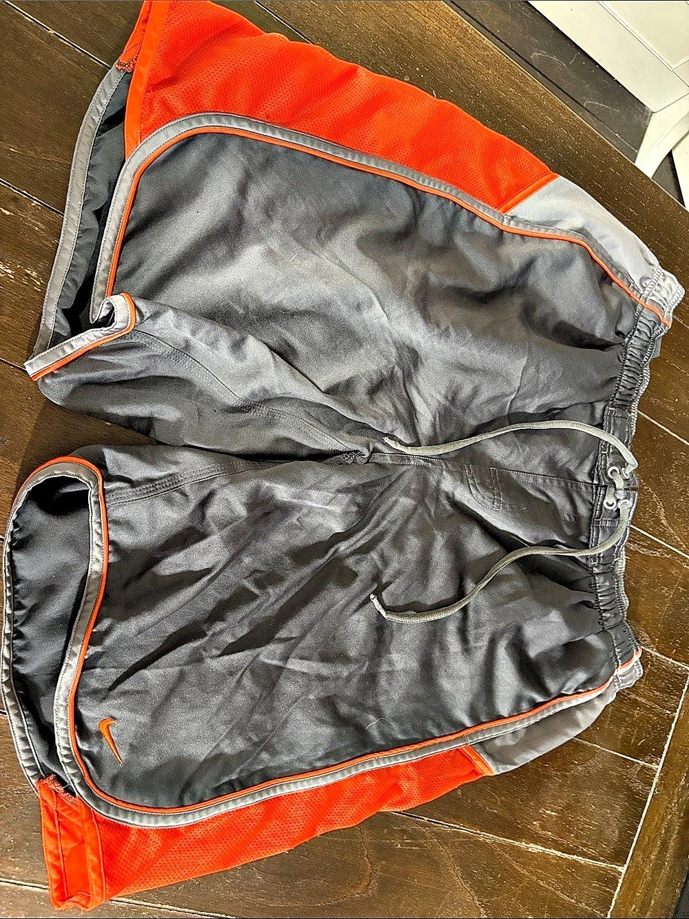 Nike Swim Shorts in Orange & Gray Size XXL